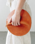 The Pleated Clutch - Saddle