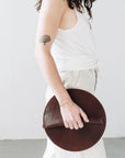 The Pleated Clutch - Walnut