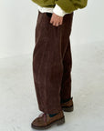 Corduroy Arc Pants - Chocolate