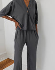 Short Sleeve Sweatshirt - Stone