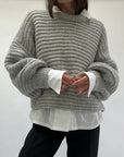 Romy Knitted Alpaca Balloon Sleeve Sweater
