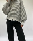 Romy Knitted Alpaca Balloon Sleeve Sweater
