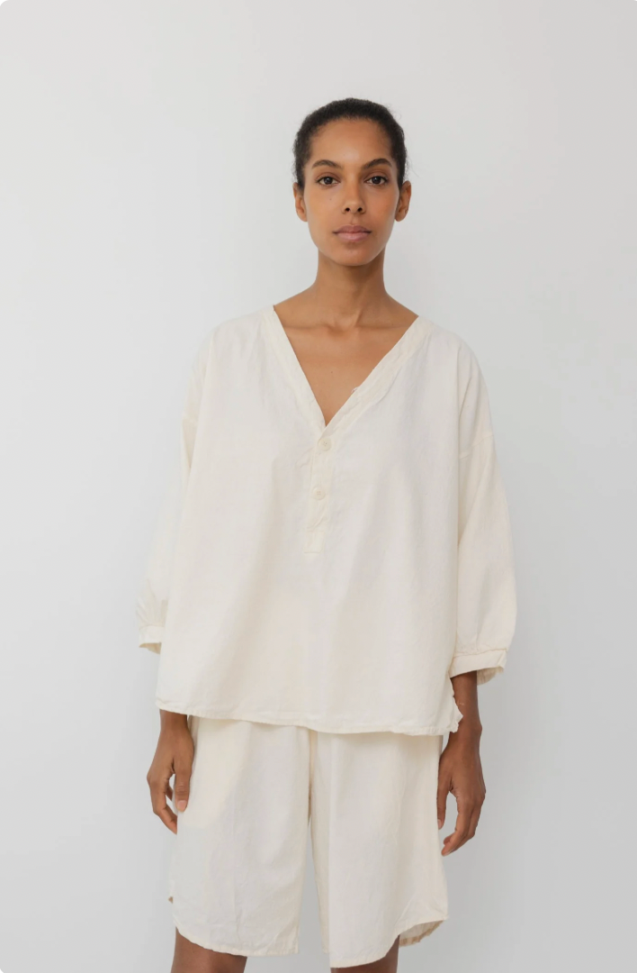 Woven Popover - Natural